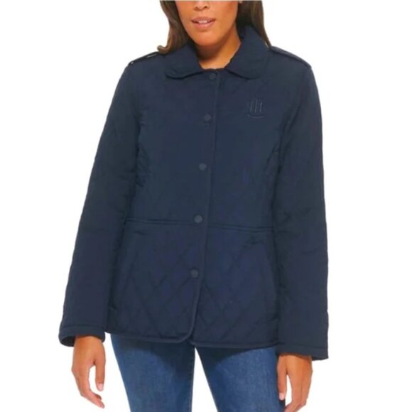 Tommy Hilfiger Jackets & Blazers - Tommy Hilfiger Women's Classic Quilted Jacket Fully Lined Collar Navy - XS